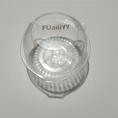 100pc Jumbo Muffin Containers, Clear Deep Dome Muffin Cartons - size: medium 100 Piece