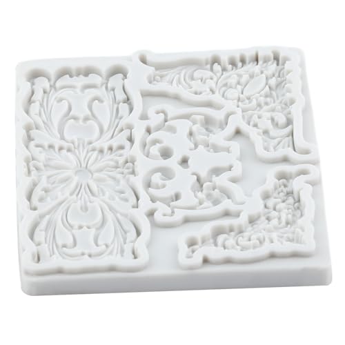 Baroque Curlicues Scroll Lace Fondant Silicone Mold Set of 4 - color: Style F