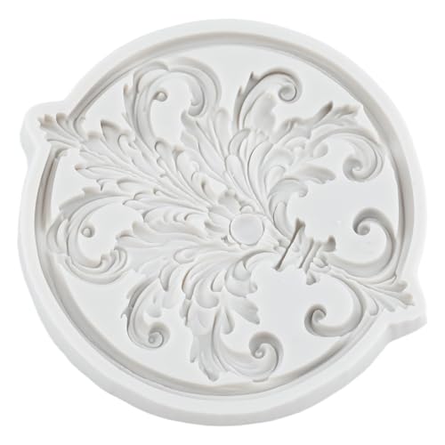 Baroque Scroll Fondant Silicone Mold - color: Style ZR