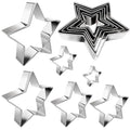 Star Cookie Cutter Set 6pcs Star Shaped Mold Metal Cookie Cutters Sandwiches Cutter Shapes Biscuit Mold for Kids Holiday Birthday Party