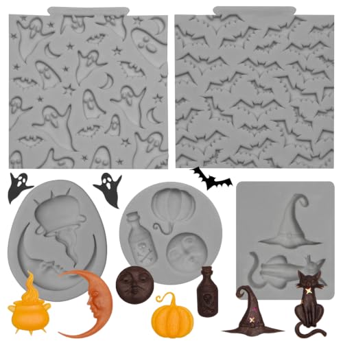 Ghosts Silicone Texture Mold Halloween Fondant Molds