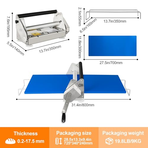 Folding Dough Sheeter Machine (12") - Dough Roller Machine with 2 Boards