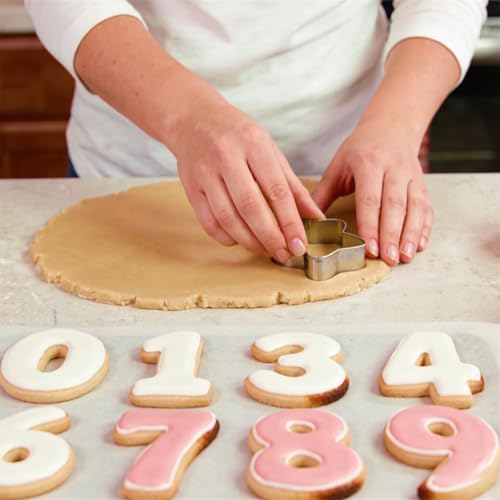 Comais Number Shaped Cookie Cutters Stainless Steel 9Pcs 2in Round Corners - size: 2-Inch Round Corners