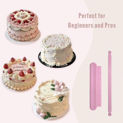 2 Pcs Flip Cake Arc Ruler, Cake Swag Maker, Decorating Graduated Scale
