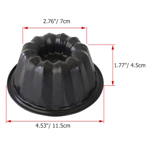 4 Inch Mini Fluted Cake Pan, Carbon Steel Round Cake Mold
