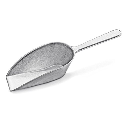 New Star Foodservice Cast Aluminum Flat Bottom Scoop, 4-Ounce, Silver - size: 4-Ounce