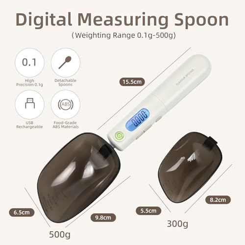 AULEEP Digital Measuring Spoon Scale, 0.1g High Precision Gram Scale