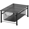 Simple Houseware Stackable Basket Drawer, Black - color: Black, size: 1-tier