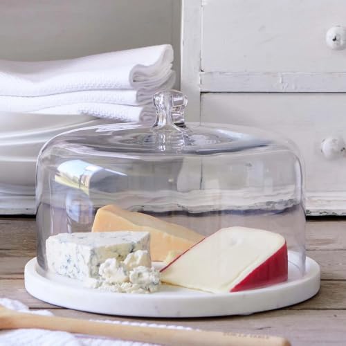 Sur La Table Marble and Glass Cloche , Clear