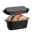 Cast Iron Bread Loaf Pan with Lid,Bread Baking Pan,Cast Iron Dutch Oven for Sourdough,10 x 5 Inch Pre-seasoned Even Heat Distribution Baking Pan for Homemade Bread - size: 10''x5.3''