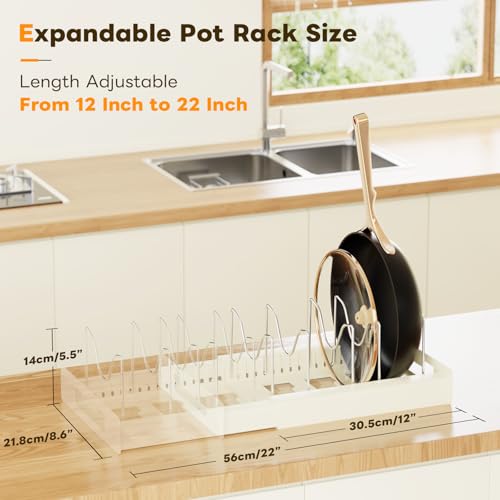 Dayacoco Pots and Pans Organizer Under Cabinet with 10Compartments - size: 1pcs