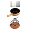 Swissmar Jura Ceramic Cheese Fondue Set, 9-Piece, 2.65 Liter, White Color - color: Jura Fondue Set