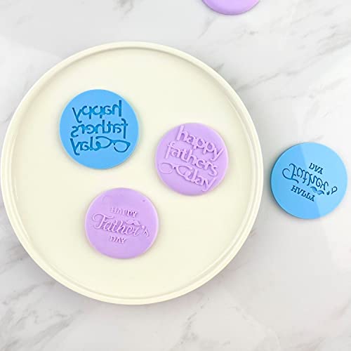 Father's Day Fondant Embosser "Happy Father's Day" 3D Shape Cookie Stamp - style: Father's Day-128