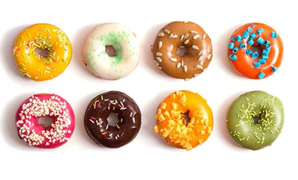 Silicone Donut Baking Cups, Cupcake Cups Reusable Muffin Liners, Multicolor, 3 Inches, Non-Stick, 24 Pack
