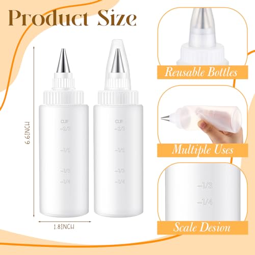 4 Pcs Squeeze Icing Bottles for Cookie Decorating,4 oz - size: 4 Ounces (Pack of 4)