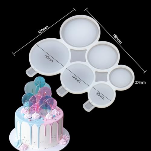 mostsom 2pcs/lot Round Lollipop Silicone Mold Without Stick DIY Lollipop Mold Reposteria Y Pasteleria Accesorios (A_ Round) - size: A_ Round