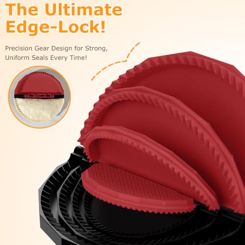 Tortilla Sealer Crimper Maker - for 10"+8"+6"+4" Flour Tortillas - color: Black Red