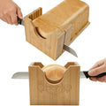 2-in-1 Bamboo Bagel & Bread Slicer Adjustable Thickness