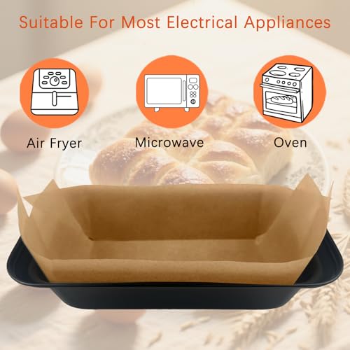 100 Pcs 9x5 in Loaf Pan Liners for Baking Bread Pan Parchment Paper - size: 14.92*5 inch