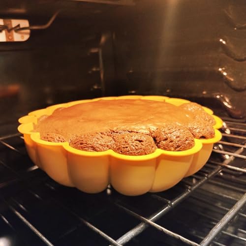 Silicone Pumpkin Cake Pan, 9 Inch Large Pumpkin Shaped Cake Mold
