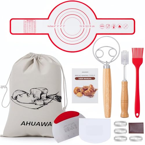 Sourdough Tools with Danish Dough Whisk Complete Set, for Sourdough Bread