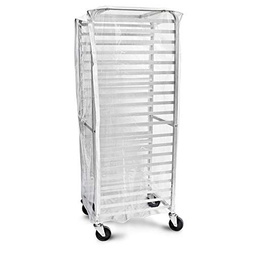 New Star Foodservice Commercial-Grade Clear Plastic Sheet Pan/Bun Pan Rack Cover, 20-Tier, 28" L x 23" W x 61" H (Pack of 12) - size: 28" x 23" x 61", 20-Tier, Single (Pack of 12)