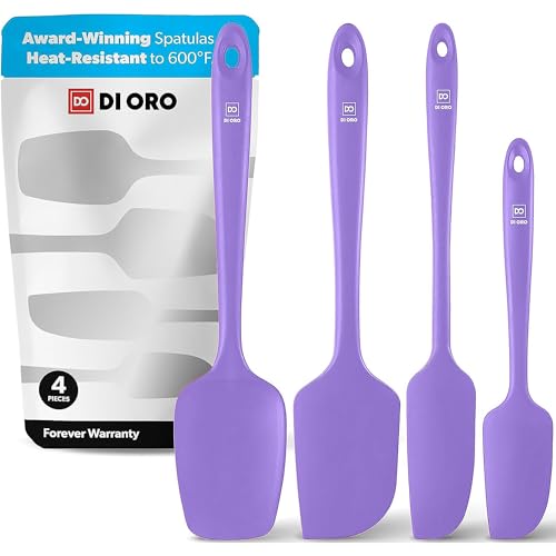 DI ORO Silicone Spatula Set - 600F Heat Resistant, 4-Pc Lavender - color: Lavender