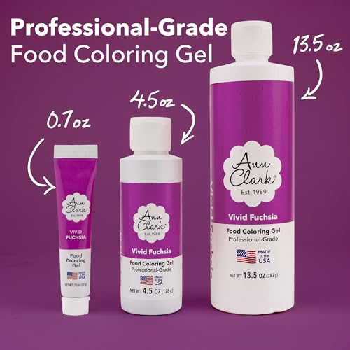 Ann Clark Fuchsia Food Coloring Gel .70 oz. (20g) Made in USA - color: Vivid Fuchsia