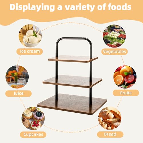 Aminigram Wooden Cupcake Stand, 3 Tier Large Cupcake Tower Stand 50 Cupcakes, Dessert Tiered Tray Stand for Party, Wedding, Birthday, Halloween, Farmhouse Decor