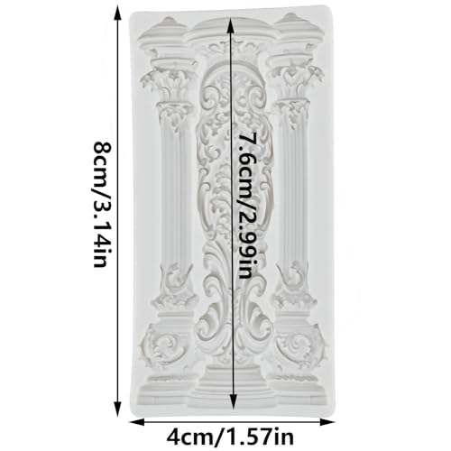 European Roman Column Silicone Mold Baroque Pillars Fondant Molds - color: Style E