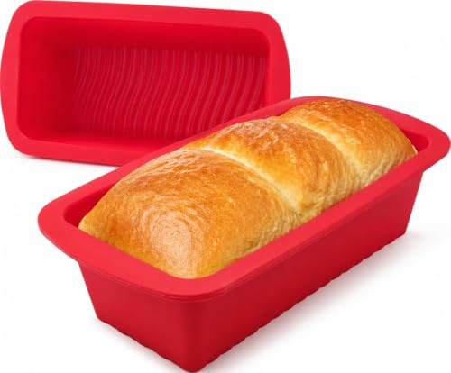 Mrs. Anderson's Baking Silicone Loaf Bread Pan, Non-Stick European-Grade Silicone - size: Loaf, 10-Inch