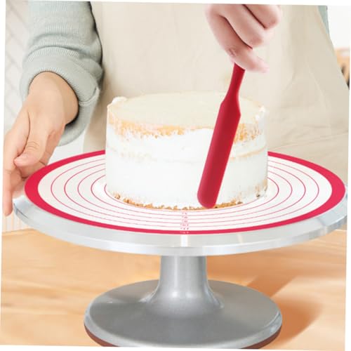 Silicone Kneading Mat Set 30 cm Red Round