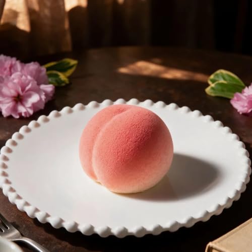 Peach Silicone Mold for Fruit-Shaped Desserts, 4.53 x 3.58 in - color: White(large peach)