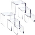 HIIMIEI Clear Acrylic Display Risers 2 Sets - size: 3"x4"x5"