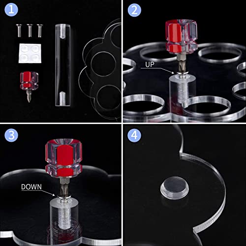 YestBuy 2 Pack Ice Cream Cone Holder Stand Cupcake Stand with 8 Holes Capacity Clear Clear Acrylic Cone Display Stand Weddings Baby Showers Birthday Parties Anniversaries Christmas Snack Tray - size: 8-Holes