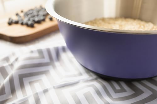 Fox Run Stainless Steel Mixing Bowl, 6.25 Quart Purple Mixing Bowl - color: Purple, size: 6.25 Quart