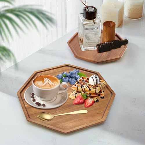 3Pcs Wood Serving Trays Charcuterie Board Cheese Platter Party Hosting Gift - size: 12&10&8 inch (3 Pcs)
