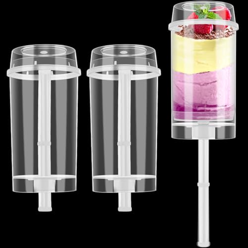 Lenwen 3 Pcs Push Containers Pop Push Cake Pop with Lids, Cake Stands