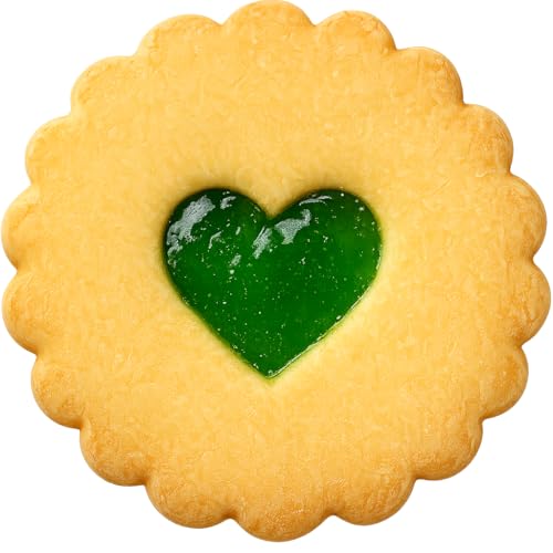 Round Scalloped Heart Linzer Cookie Cutter-4x4" Creative Baking Fun