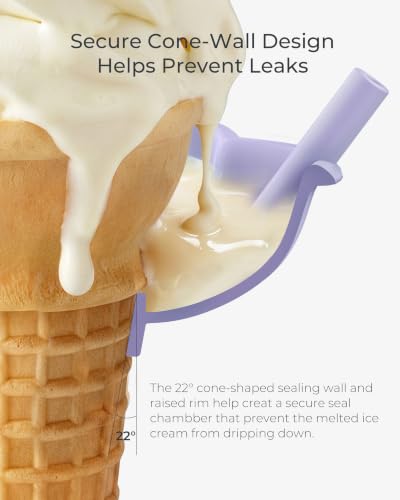 8PCS Ice Cream Cone Holder & Popsicle Sleeve Set - style: 8Pack( 4Pcs Silicone Ice Cream Cone Holders + 4Pcs Neoprene Popsicle Sleeves)