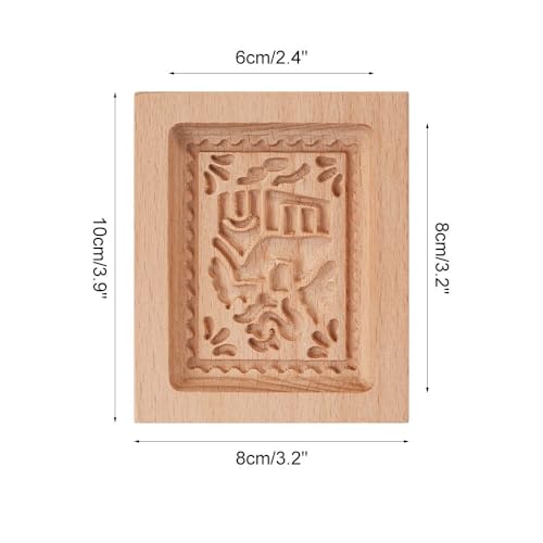 Wooden Cookie Mold, Carved Biscuit Molds, Easy to Demold, Cookie Press Stamp Mould for Halloween Christmas Thanksgiving Party DIY - color: Snow House Pattern