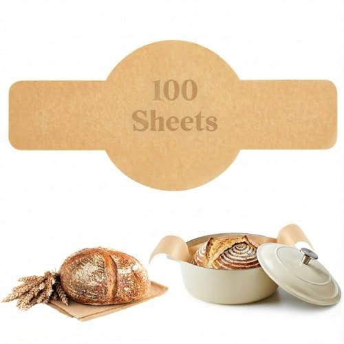 Marspark 100 Pcs Parchment Paper Bread Sling, Round - style: Round