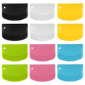 TIESOME 12PCS Dough Scraper, Plastic Thickened Bench Scraper