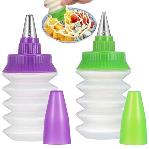 PRETYZOOM Cookie Icing Bottles 2 pack Pp Random Color