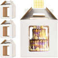 12x12x12 Inch Tall Cake Boxes with windows,10in 12in Tall Cake Carrier, Layer Cake Box,Large Tiered Cake Box,Durable White Bakery Box,Large cake box(3pack) - color: white-12in-3P