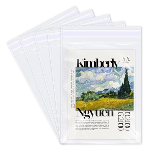 iMailer - 200 Pcs - 8" x 10" Clear Plastic Cellophane Bags - Resealable Self Sealing Cello Bags for Artwork Cards & Envelopes, Photo, Prints, Candies - size: 1 Count (Pack of 200)