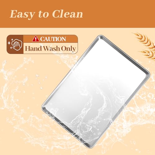Aluminum Baking Sheet Pans, Full Size 26"x18", 6 Pack - size: Standard 26"×18" (Full Size 6 Pack)