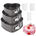 Heart Springform Pan Set, Not-Stick Cheesecake Pans with Removable Bottom