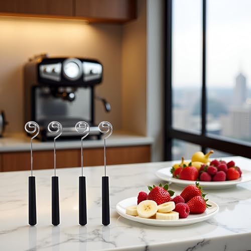4 Pcs Black Candy Dipping Tools Set Chocolate Dipping Fork Baking Supplies Stainless Steel Fondue Diy Decorating Tools Kitchen Gadget，Fondue Forks Specialty Forks