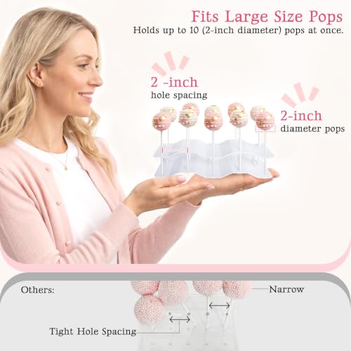 NWK 2 Pieces Cake Pop Stands Set with Sticks Kit (White) - color: White